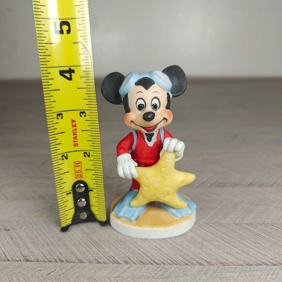 Vintage Walt Disney Productions Mickey Mouse Scuba Diver Bisque Figurine - Picture 6 of 6